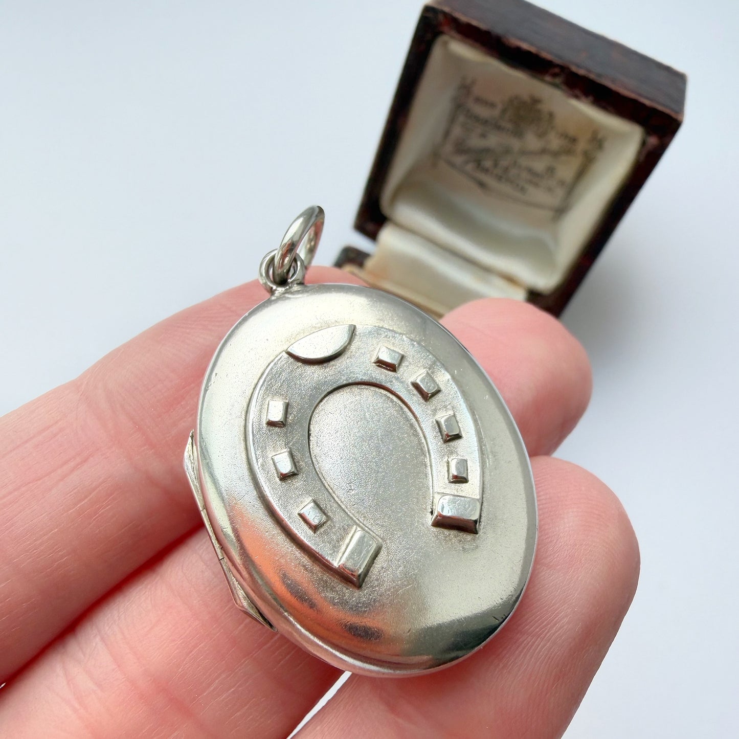 Victorian sterling silver horseshoe locket