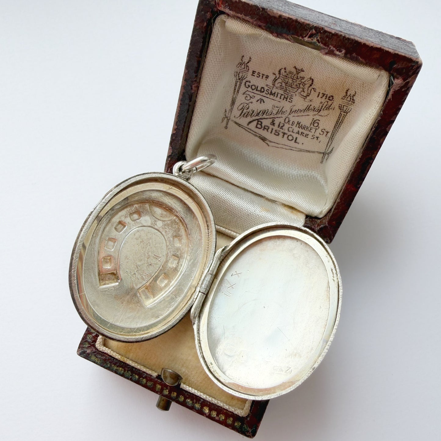 Victorian sterling silver horseshoe locket