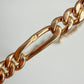 Antique Austrian 14ct gold figaro watch chain