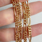 Antique Austrian 14ct gold figaro watch chain