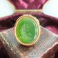 Antique 15ct gold & chrysoprase lion intaglio seal