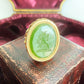 Antique 15ct gold & chrysoprase lion intaglio seal