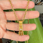 Edwardian 18ct gold & old cut diamond scarf tie
