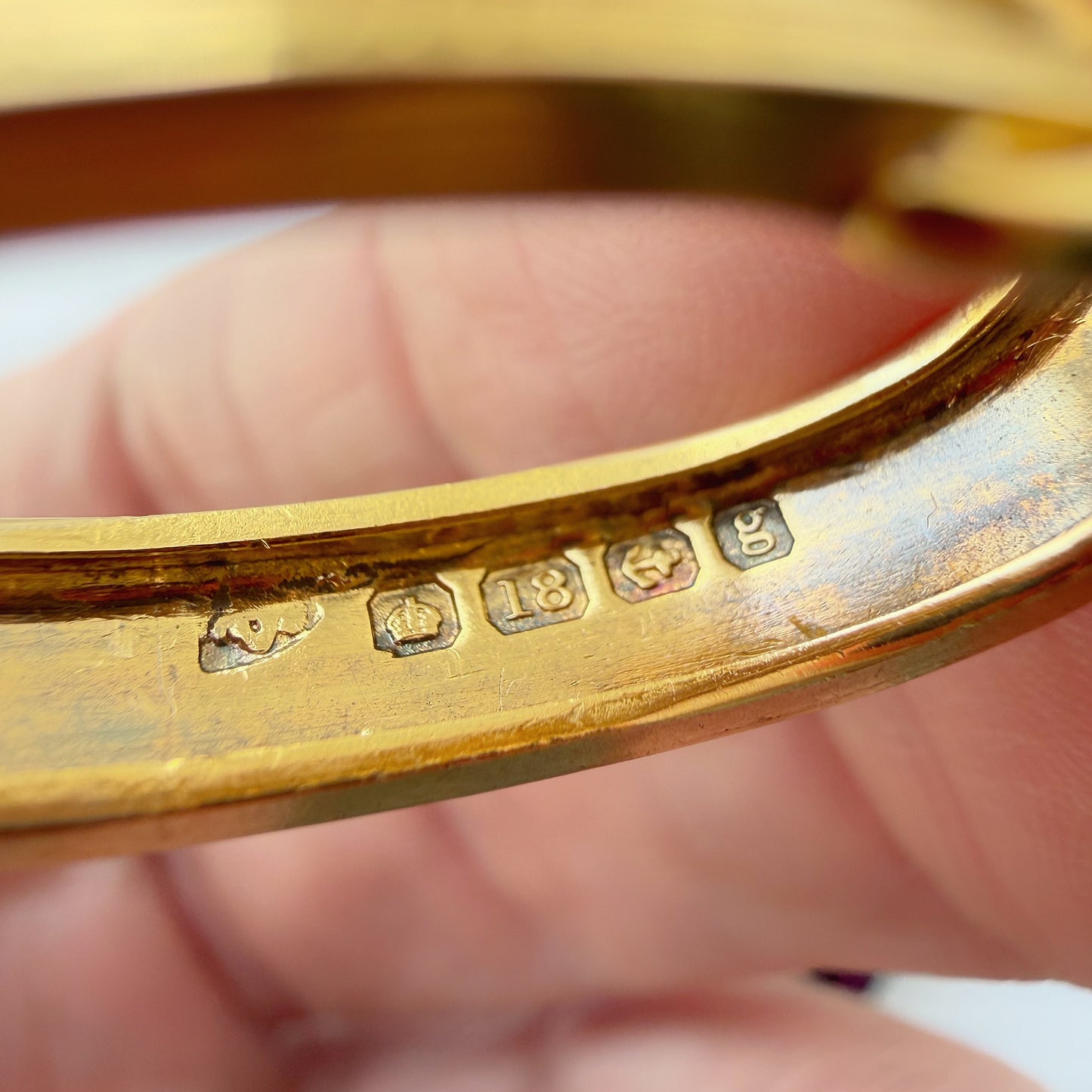 Edwardian 18ct gold & old cut diamond scarf tie