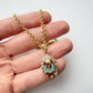 Antique 9ct gold & turquoise horseshoe charm