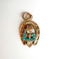 Antique 9ct gold & turquoise horseshoe charm