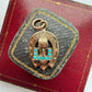 Antique 9ct gold & turquoise horseshoe charm