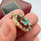 Antique 9ct gold & turquoise horseshoe charm