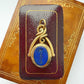 Victorian 18ct gold, lapis & bloodstone spinning locket
