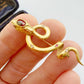 Antique French 18ct gold snake brooch
