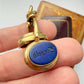 Victorian 18ct gold, lapis & bloodstone spinning locket