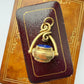 Victorian 18ct gold, lapis & bloodstone spinning locket