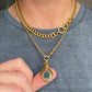 Victorian 18ct gold, lapis & bloodstone spinning locket