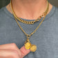Victorian 18ct gold, lapis & bloodstone spinning locket