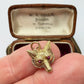 Antique 15ct gold & ruby fox charm