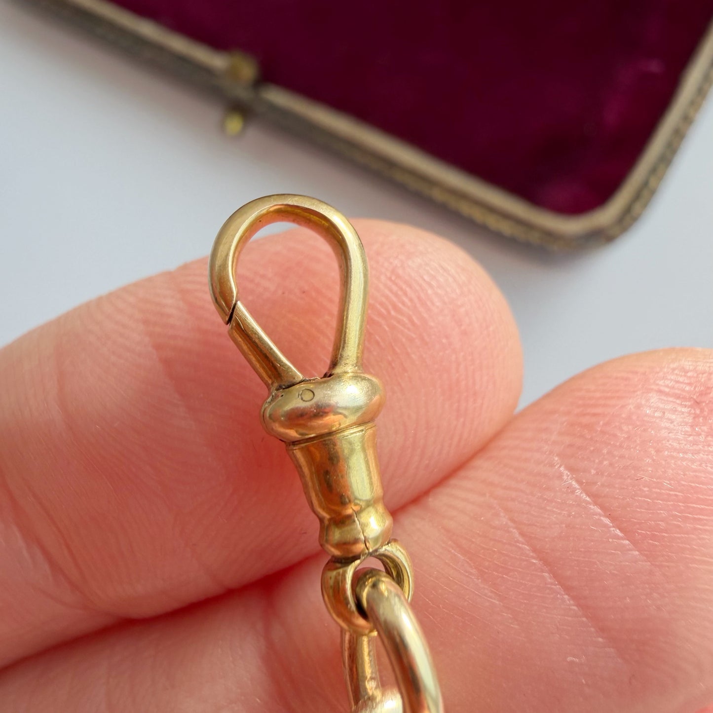 9ct yellow gold paperclip/trombone link extender