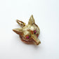Antique 15ct gold & ruby fox charm