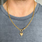 Antique 15ct gold & ruby fox charm
