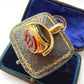 Antique 18ct gold triple stone spinning fob