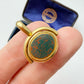 Antique 18ct gold triple stone spinning fob