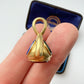 Antique 18ct gold triple stone spinning fob