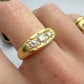 Vintage 18ct gold & diamond startburst set ring