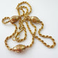 Victorian Etruscan revival 15ct gold rope chain