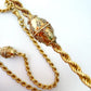 Victorian Etruscan revival 15ct gold rope chain