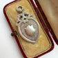 Antique sterling silver heart shaped fob