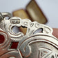 Antique sterling silver heart shaped fob