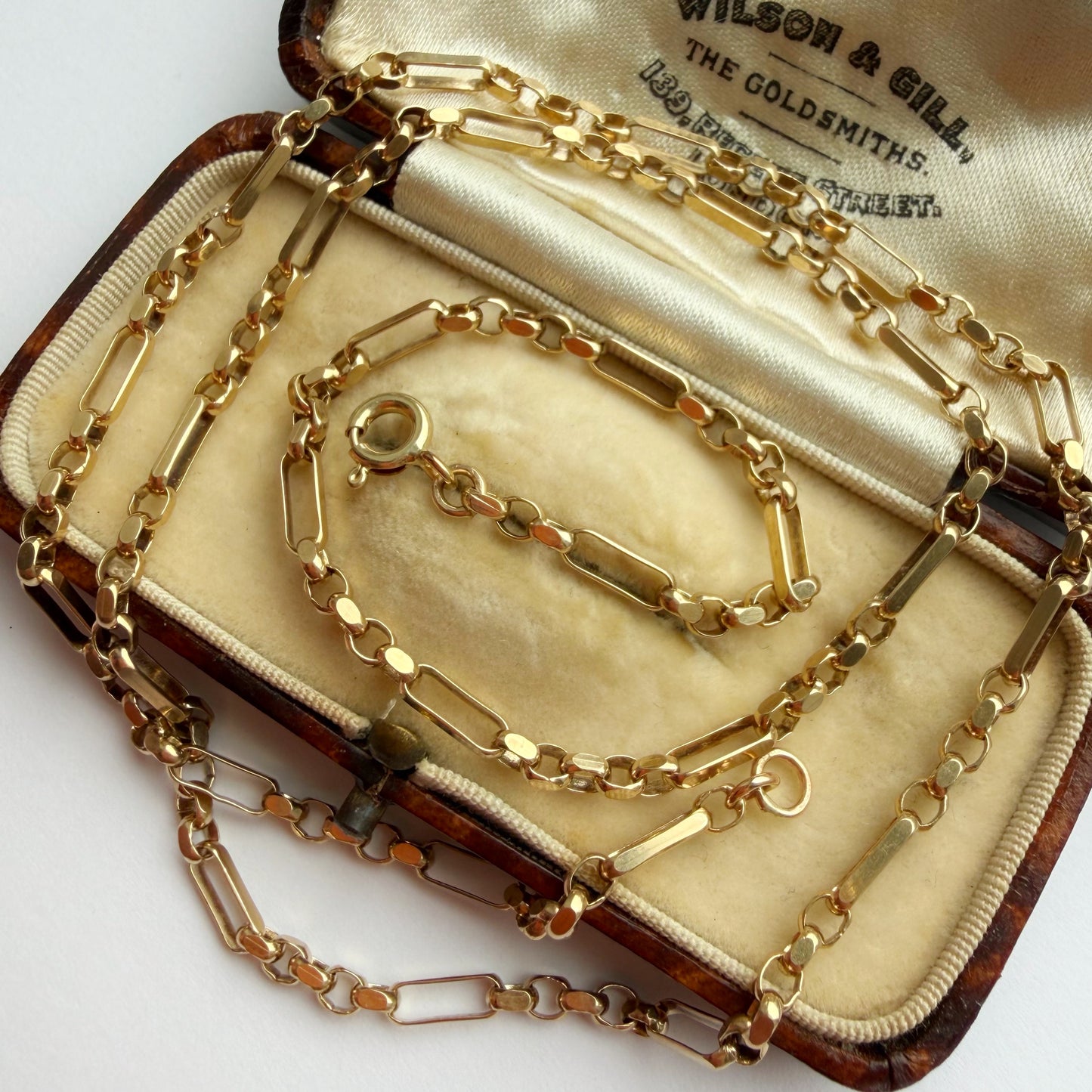 Vintage 9ct gold mixed link chain