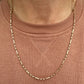 Vintage 9ct gold mixed link chain