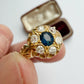 Victorian 18ct gold, diamond & sapphire ring