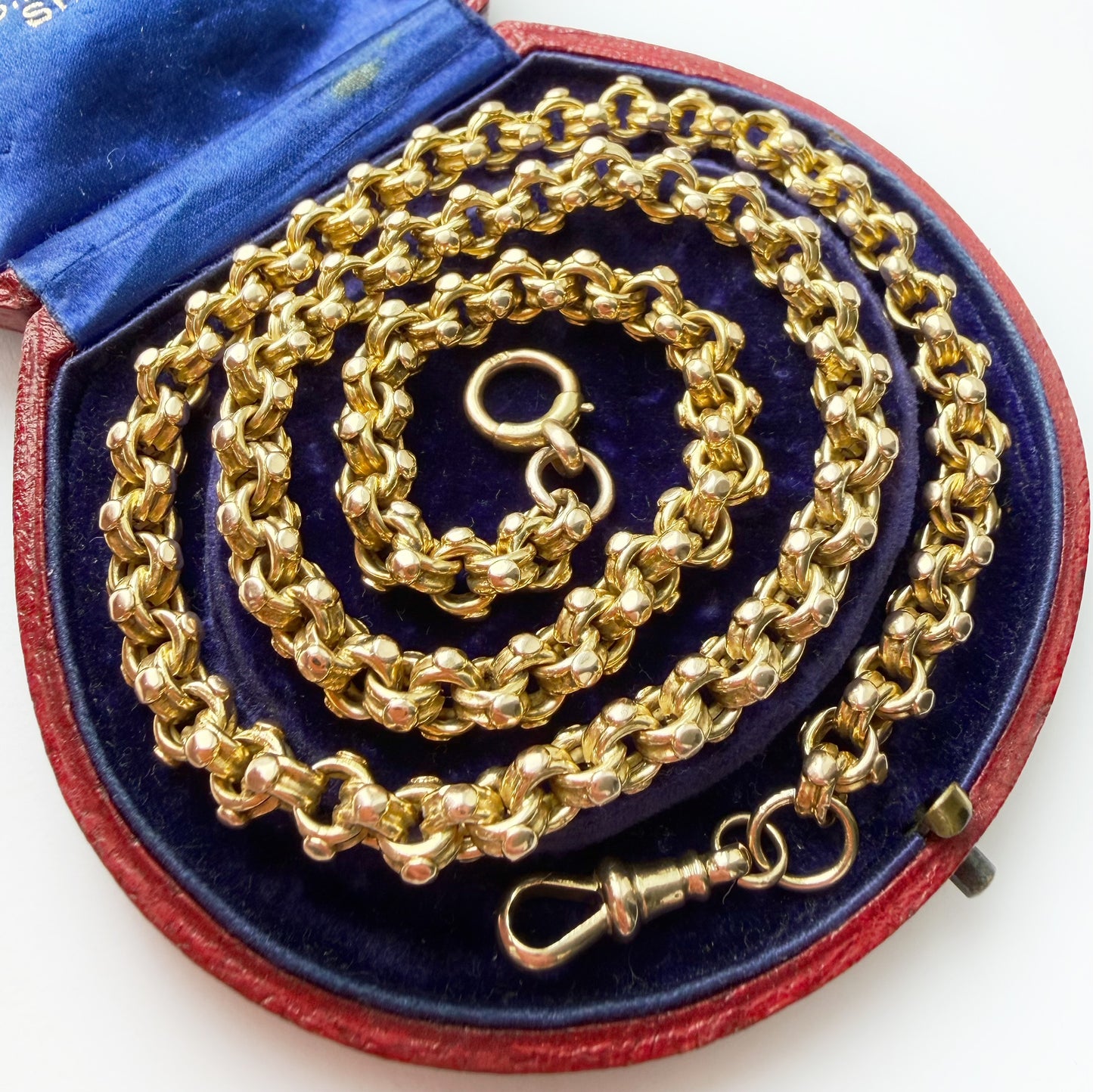 Antique 15ct gold fancy link belcher chain