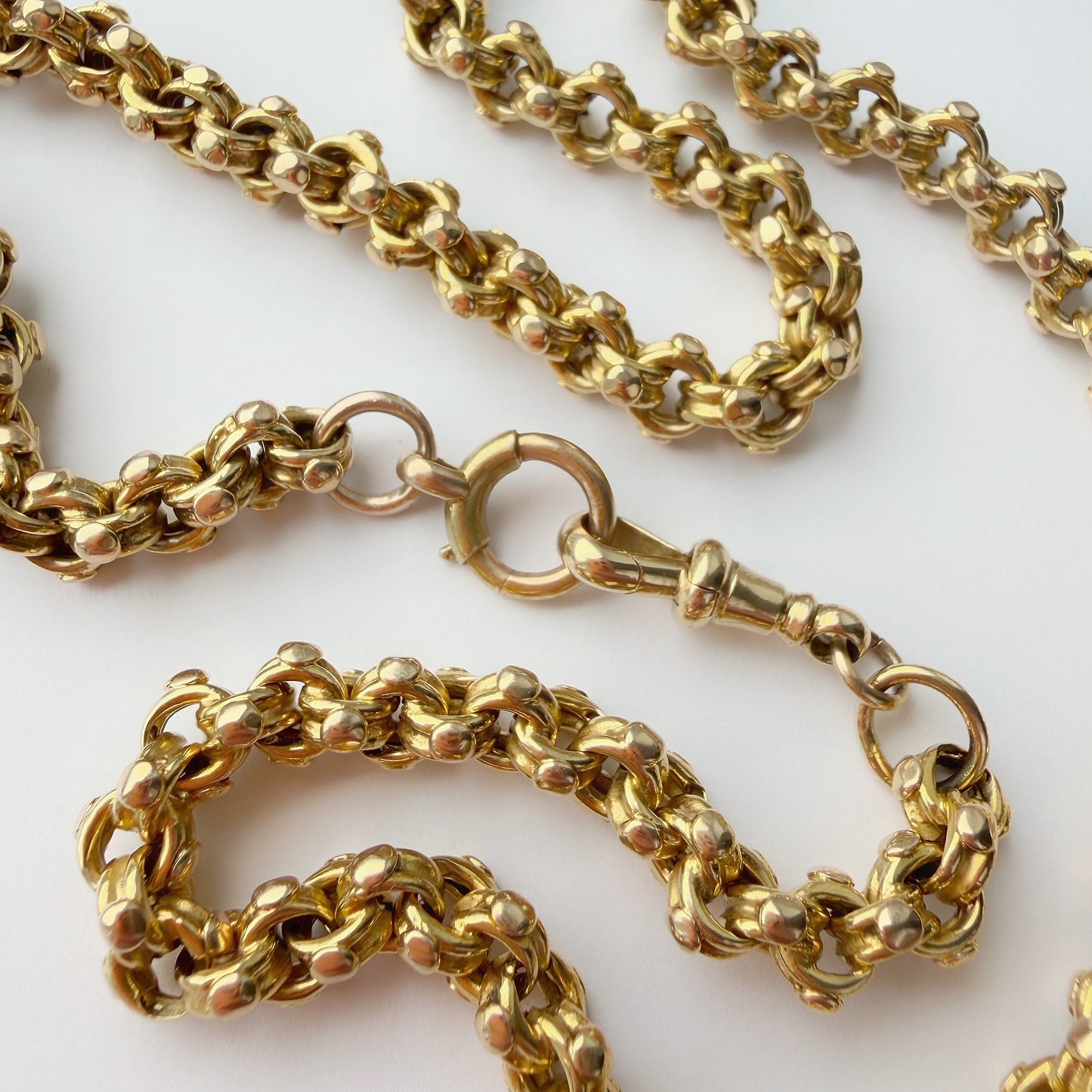 Antique 15ct gold fancy link belcher chain