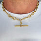 Victorian 9ct gold paperclip link Albert/watch chain