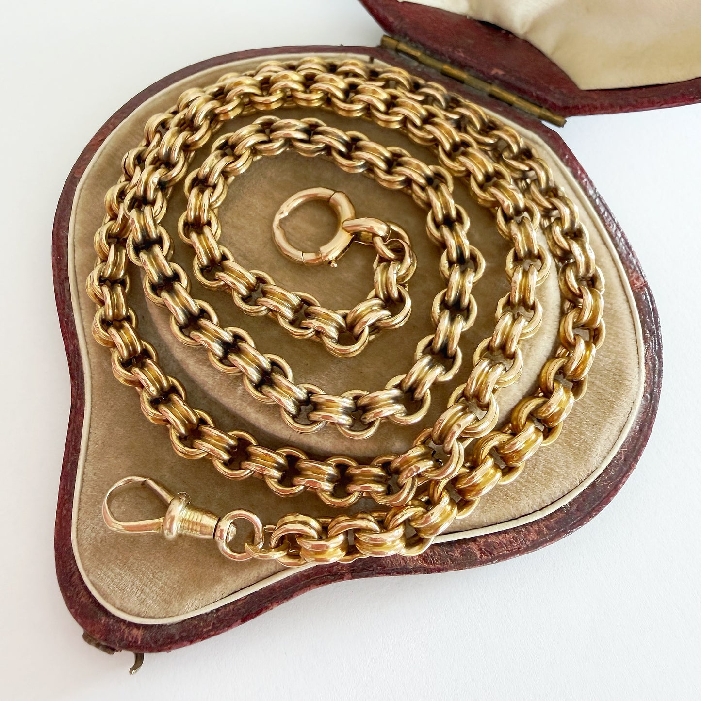 Victorian 15ct gold double belcher chain