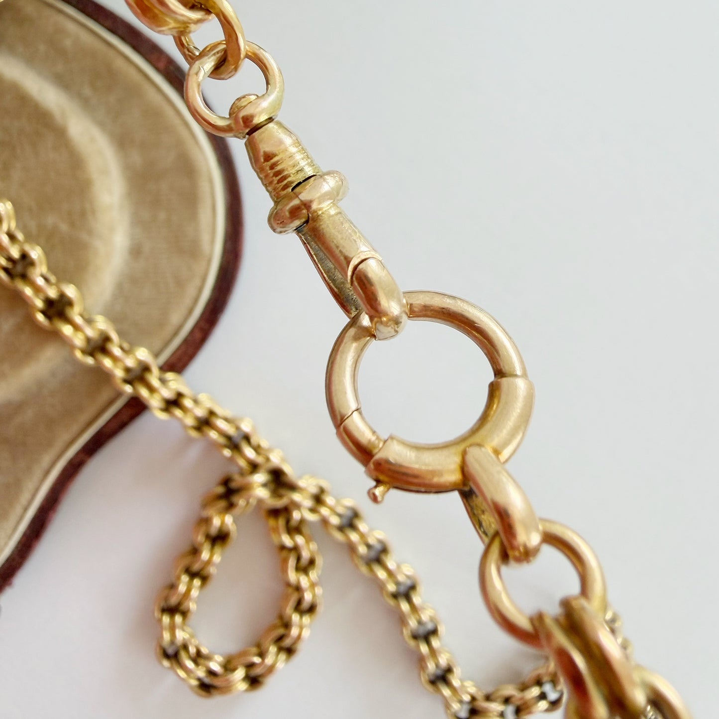 Victorian 15ct gold double belcher chain