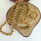 Victorian 15ct gold double belcher chain
