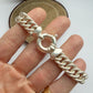 Vintage sterling silver textured curb bracelet