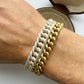 Vintage sterling silver textured curb bracelet