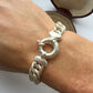 Vintage sterling silver textured curb bracelet