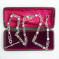 Vintage silver bar link Albert/watch chain