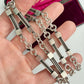 Vintage silver bar link Albert/watch chain