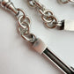 Vintage silver bar link Albert/watch chain