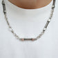 Vintage silver bar link Albert/watch chain