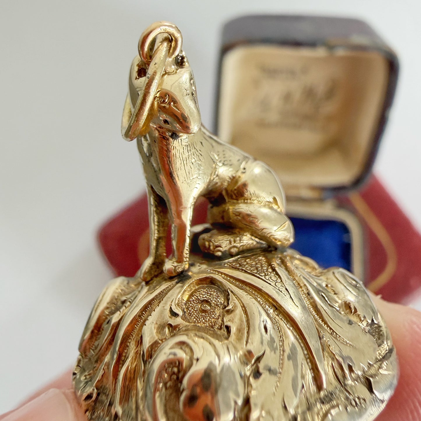Victorian fox & ship intaglio seal