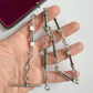 Vintage silver bar link Albert/watch chain