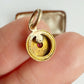 Antique 15ct gold, ruby & diamond charm