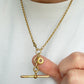 Antique 15ct gold, ruby & diamond charm